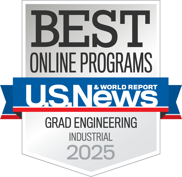 US News and World Report graduate engineering industrial badge