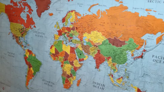 A map showing countries across the world.